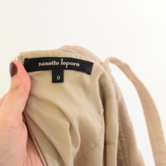 Nanette Lepore Beaded Linen Sheath Dress - Picture 3 of 6